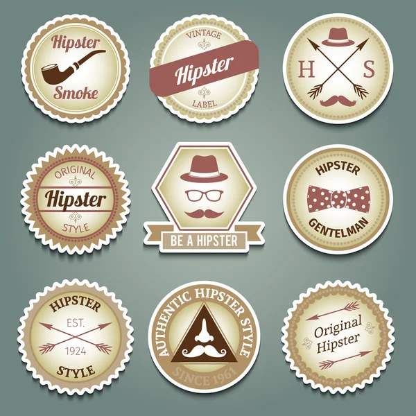 Hipster paper labels — Stock Vector