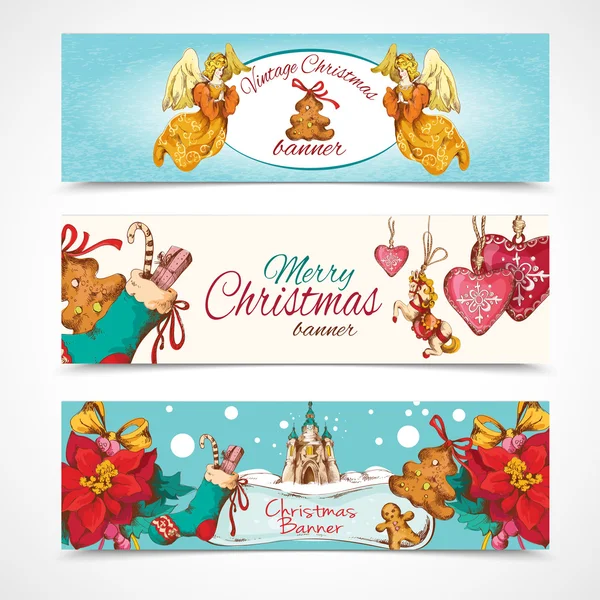 Banners de Natal Set —  Vetores de Stock