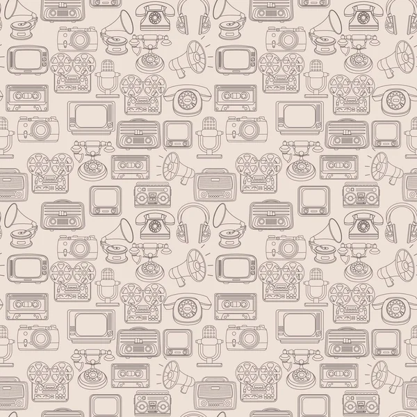 Retro medya seamless modeli