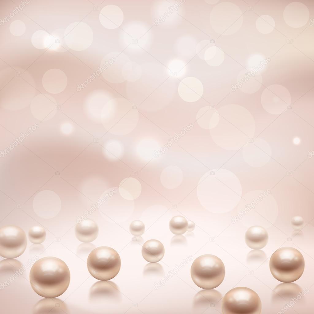 Luxury pearls background — Stock Vector © macrovector #56007555