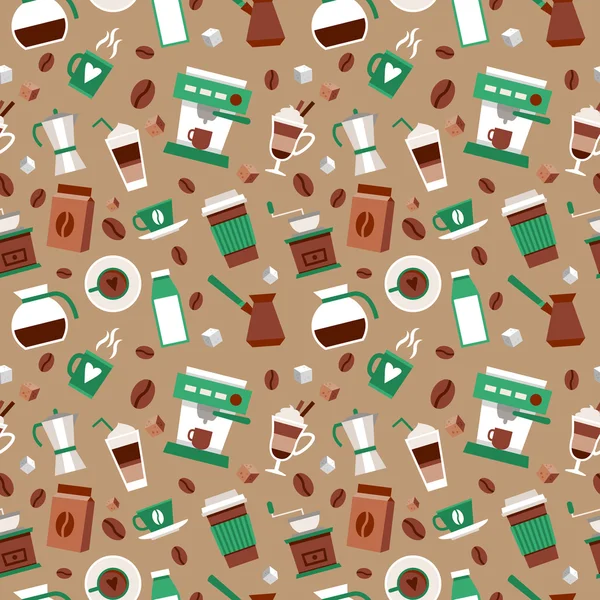 Coffee seamless pattern — Stock Vector