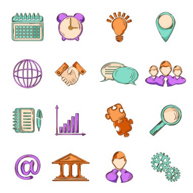 İş kroki satır ikonları/simgeleri