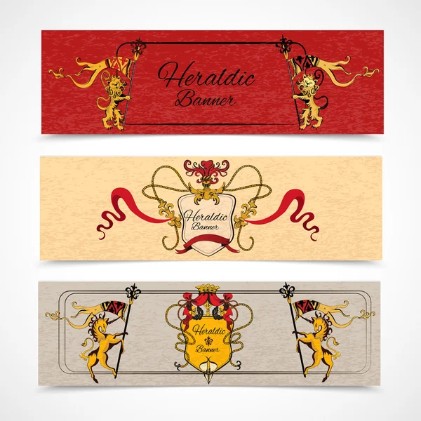 Heraldiska banners set — Stock vektor