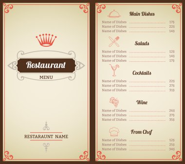 Restoran Menü şablonun