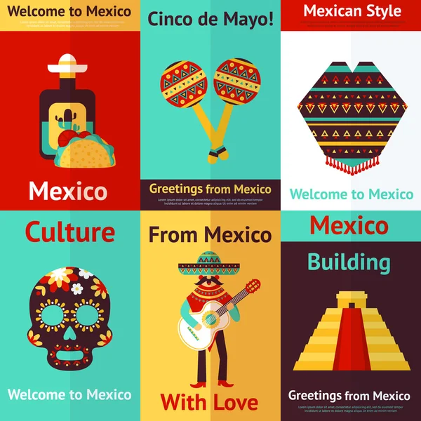 Mexico retro poster — Stockvector