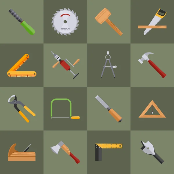 Carpentry tools icons — Stock Vector