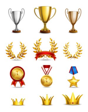 Ranking icons set clipart