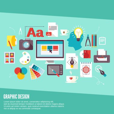Graphic design icons clipart