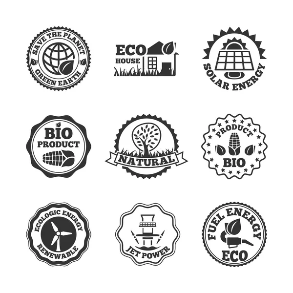 Eco energy labels set — Stock Vector