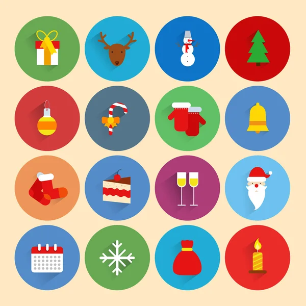 Christmas icons set — Stock Vector