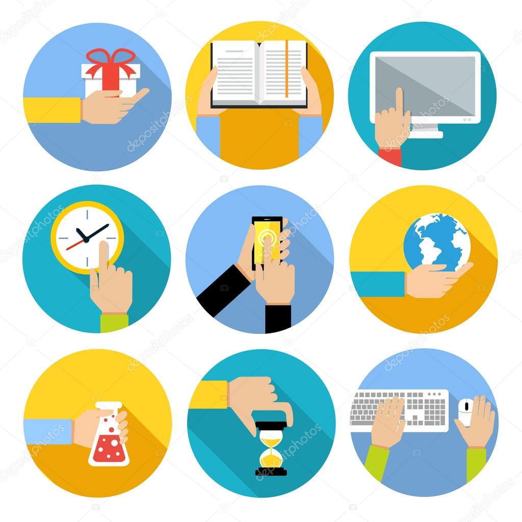 Business hands icons