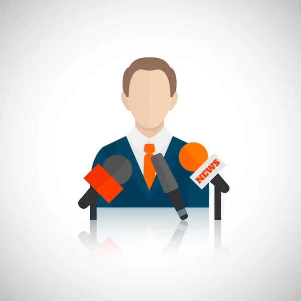 Public speaking icon — Stock Vector