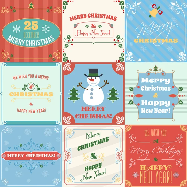 Christmas cards set — Stock Vector