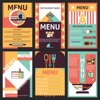 Restaurant menu designs clipart