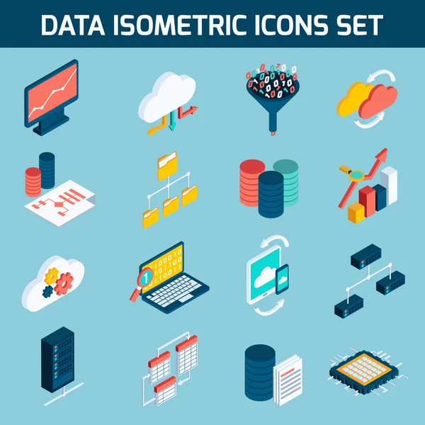 Iconos de análisis de datos — Vector de stock