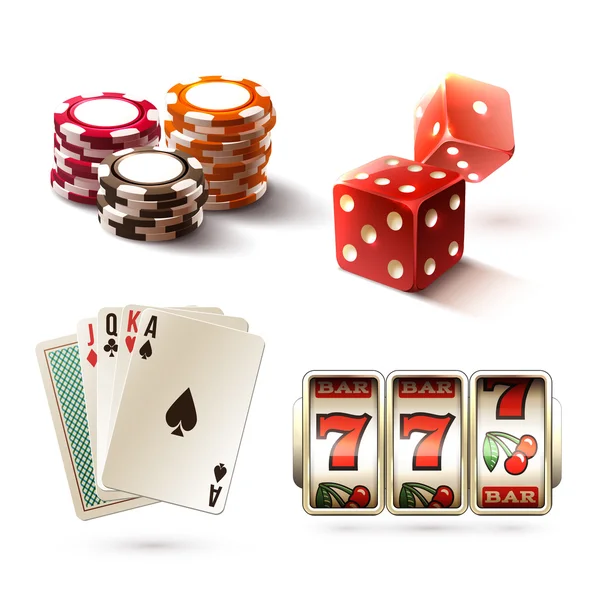 Casino-Design-Elemente — Stockvektor