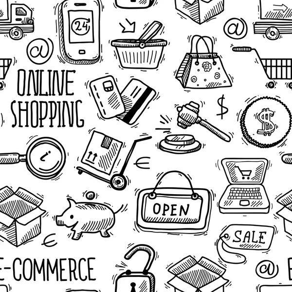 Padrão de compras online —  Vetores de Stock