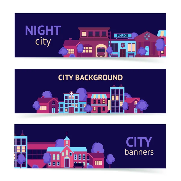 City banner horizontal — Stock Vector