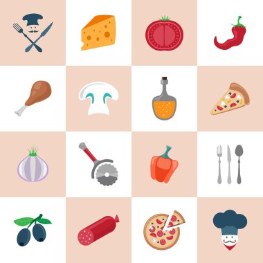 Pizzacı Icons Set