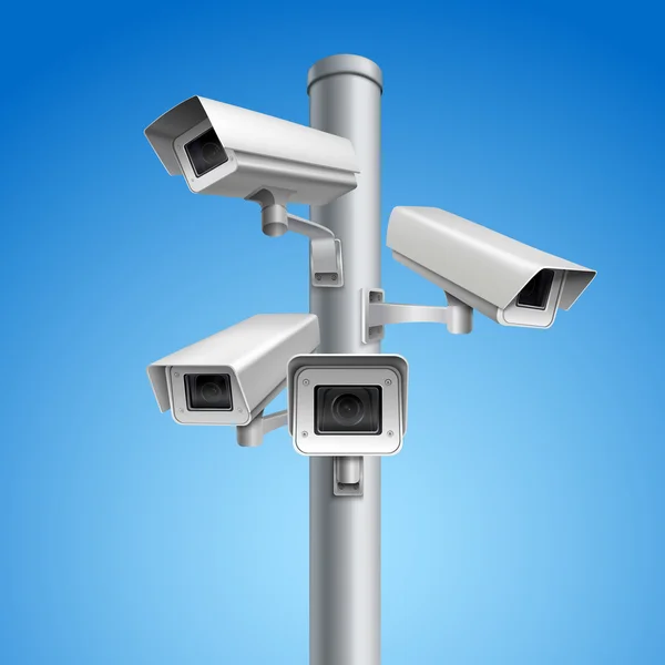 Felügyeleti kamera pillér — Stock Vector