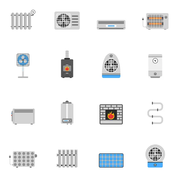 Heating and cooling flat — Stock Illustration Heating and cooling flat Vector Graphics