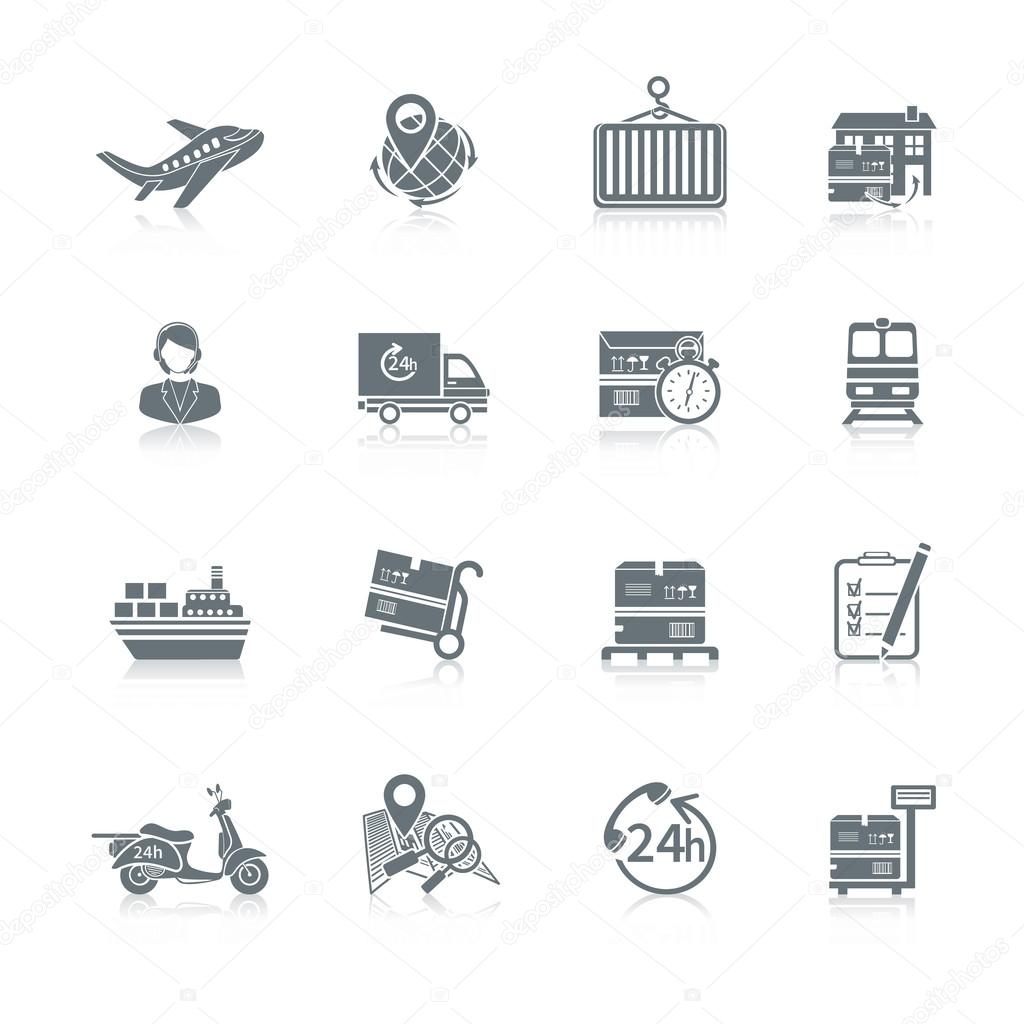 Logistic icons set