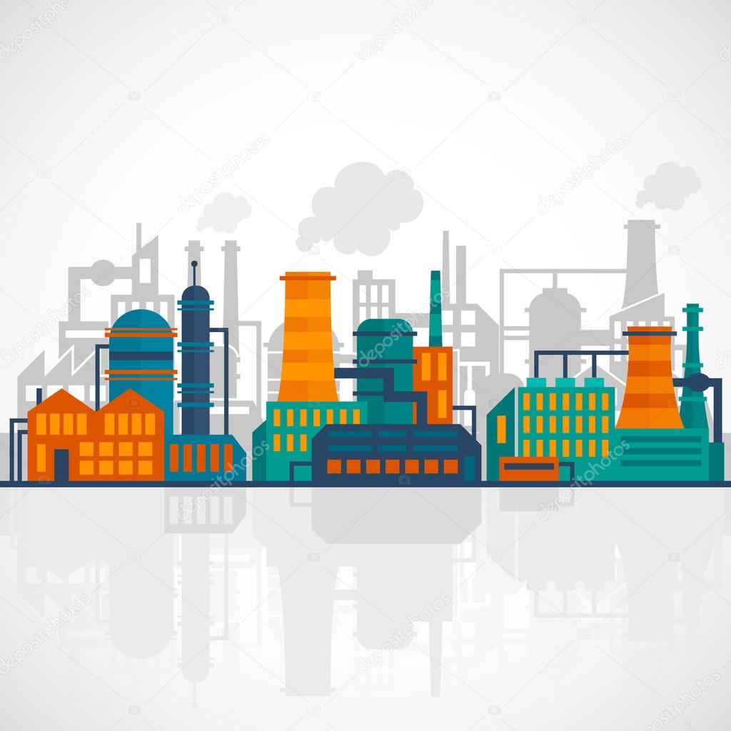 Flat industry background