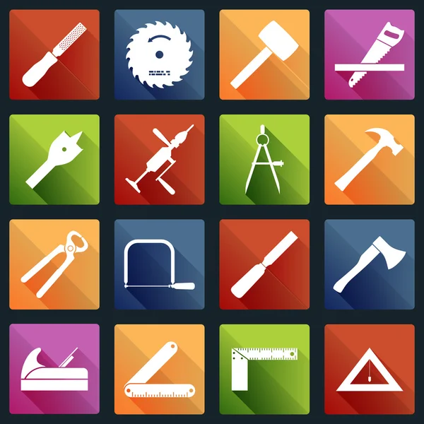 Carpentry Tools Icons White Carpentry Tools Icons White