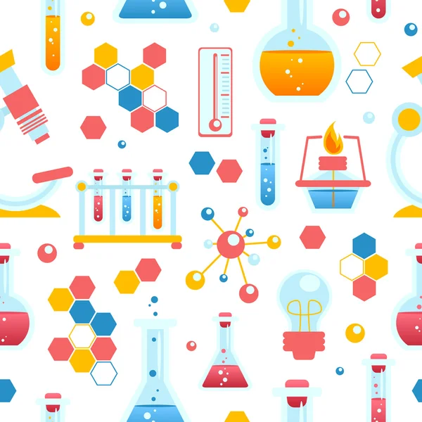 Química sem costura padrão — Vetor de Stock