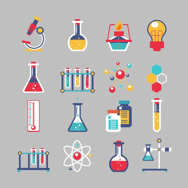 Chemistry icons set — Stock Vector