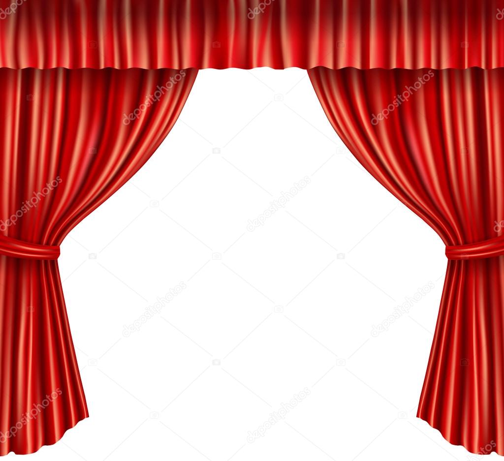 Theater curtains isolated