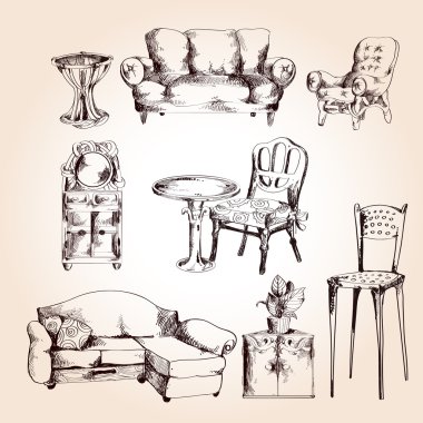 Mobilya kroki set