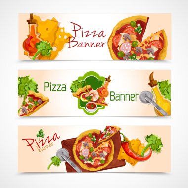 Pizza afiş kümesi
