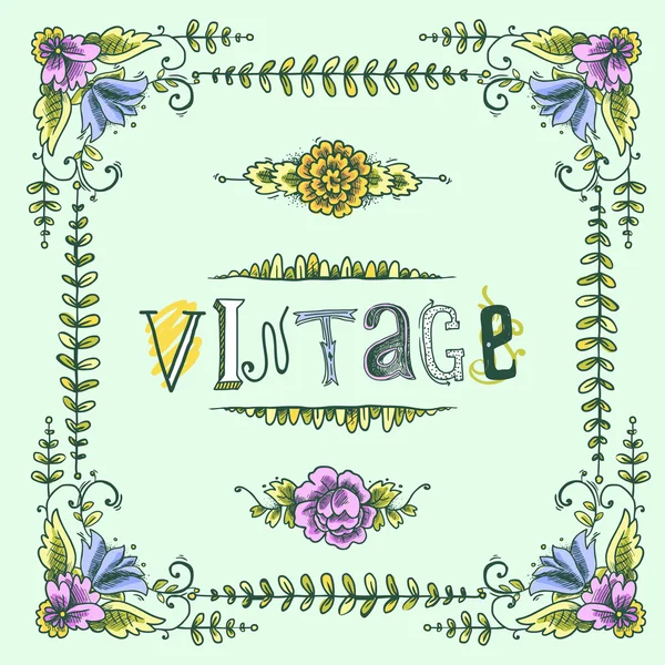 Marco de color vintage — Vector de stock