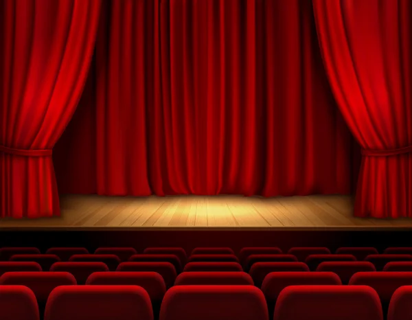 Teatro escenario fondo — Vector de stock