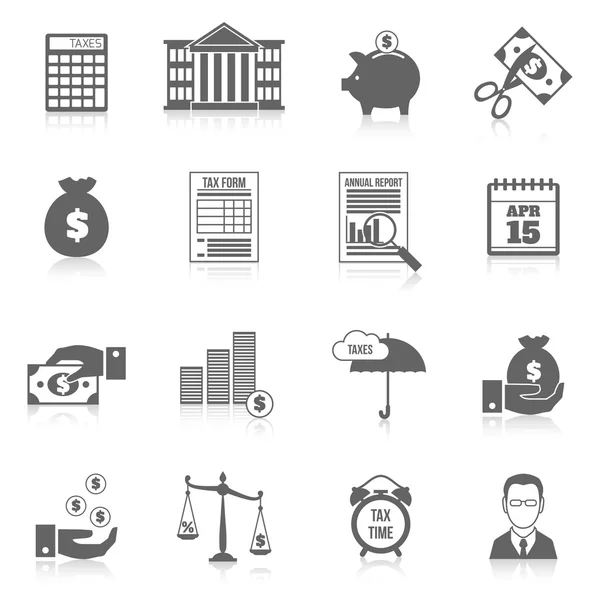 Set di icone fiscali — Vettoriale Stock