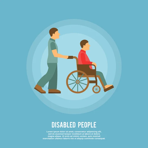 Disabled person poster — Stock Vector