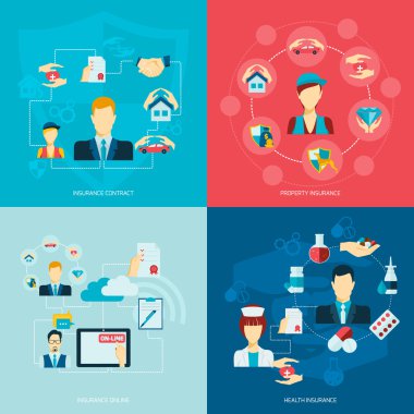 Sigorta simgeler düz