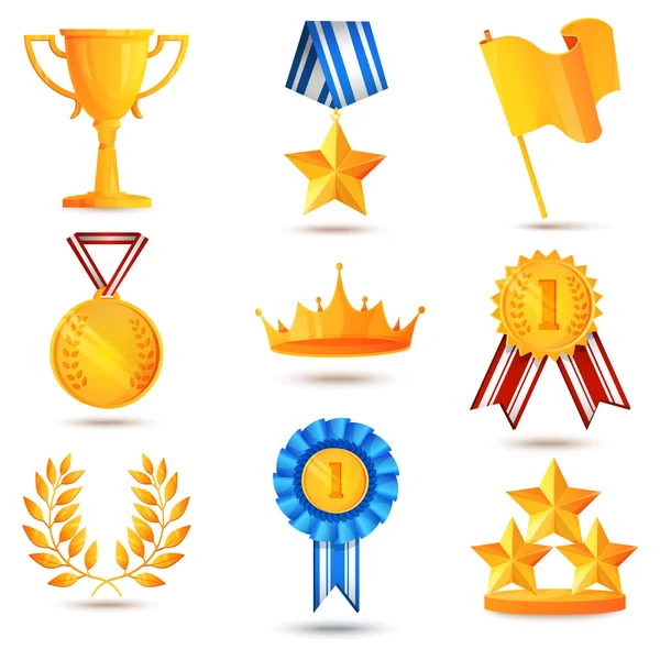 Award icons set — Stock Vector