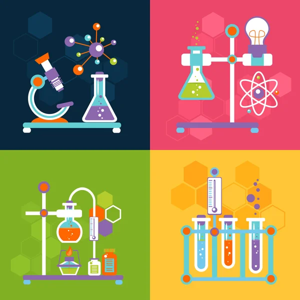 Tot de ontwerpconcepten chemie — Stockvector