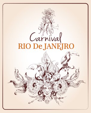 Rio carnival poster clipart