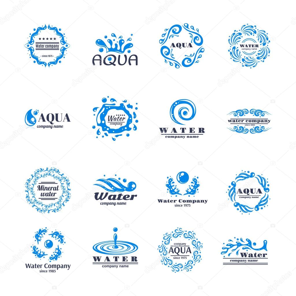 Water logo set