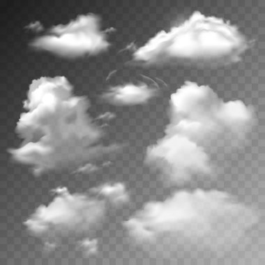 Şeffaf bulutlar seti