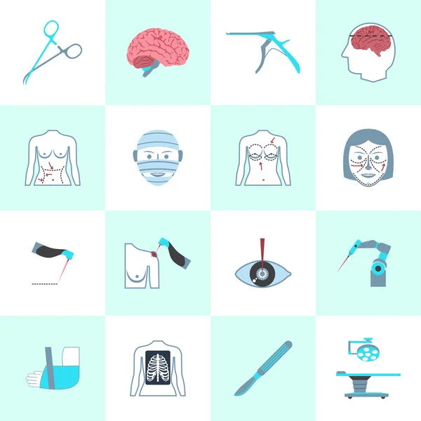 Surgery Icons Set — Stock Vector