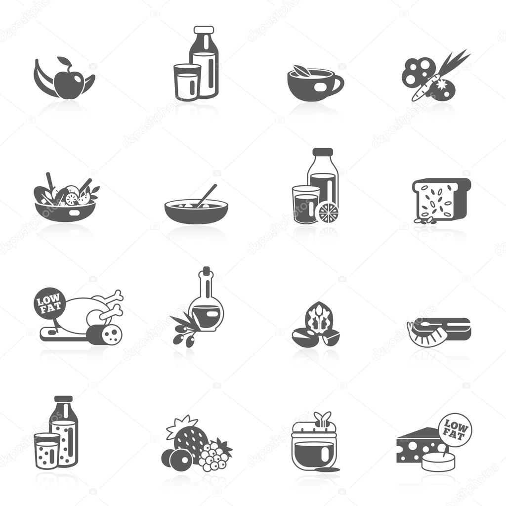 Healthy Eating Black Icons