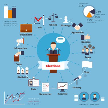 Seçimleri Infographic seti