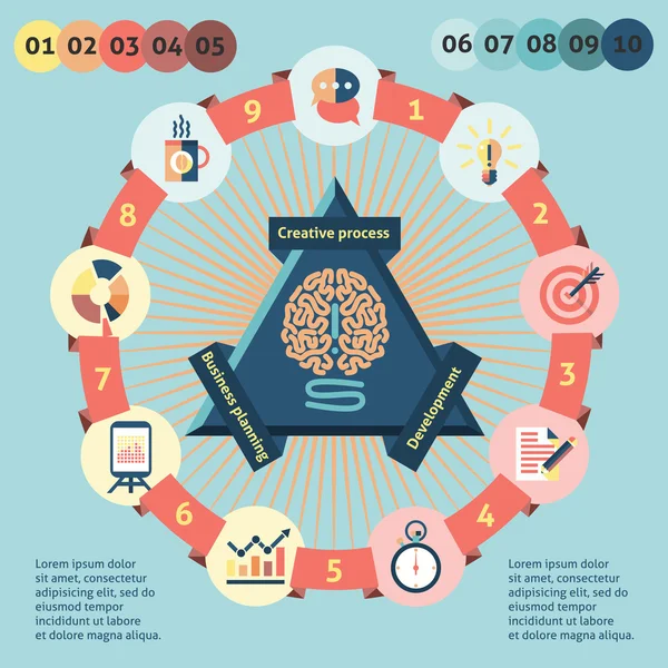 Fikir infographics seti — Stok Vektör