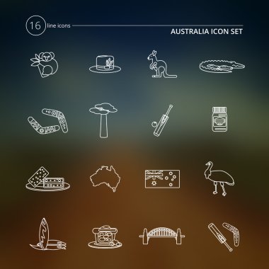 Anahat Avustralya Icons set