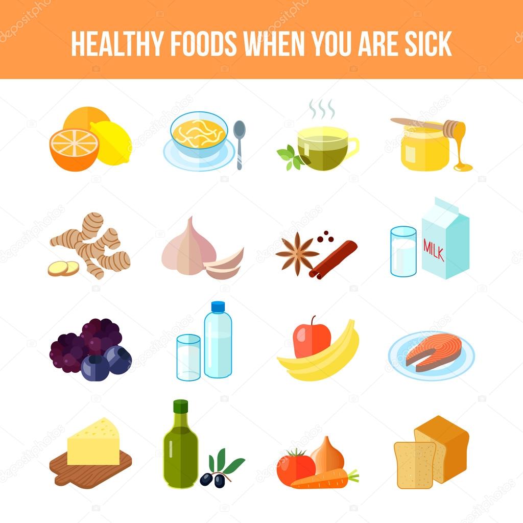 Healthy Food Icon Flat
