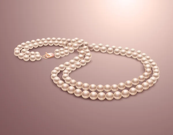Collier perle réaliste — Image vectorielle